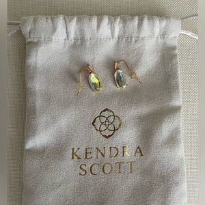 Kendra Scott Small Faceted Rose Gold Lee Drop Earrings